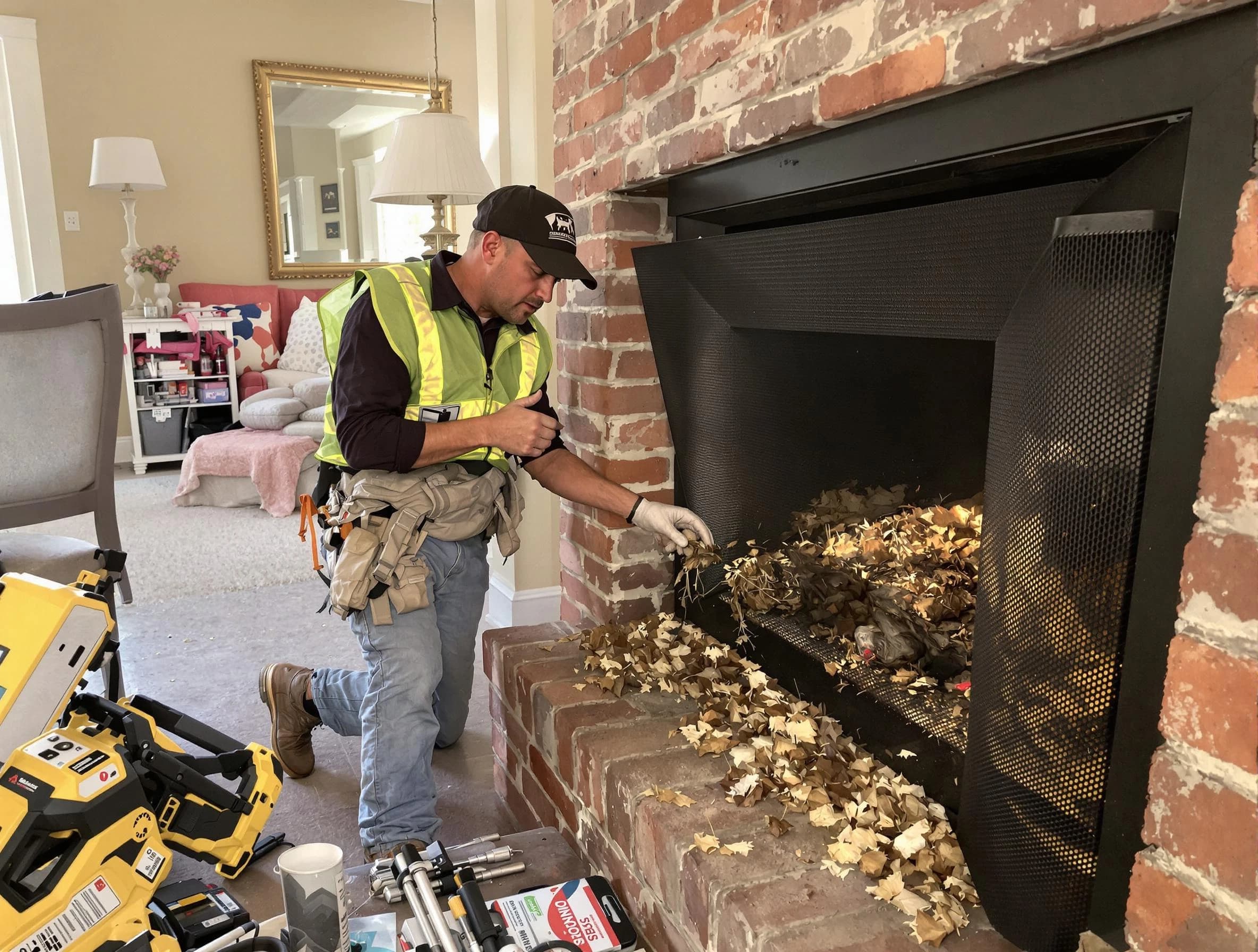 Safe screening installation by Doraville Chimney Sweep in Doraville, GA