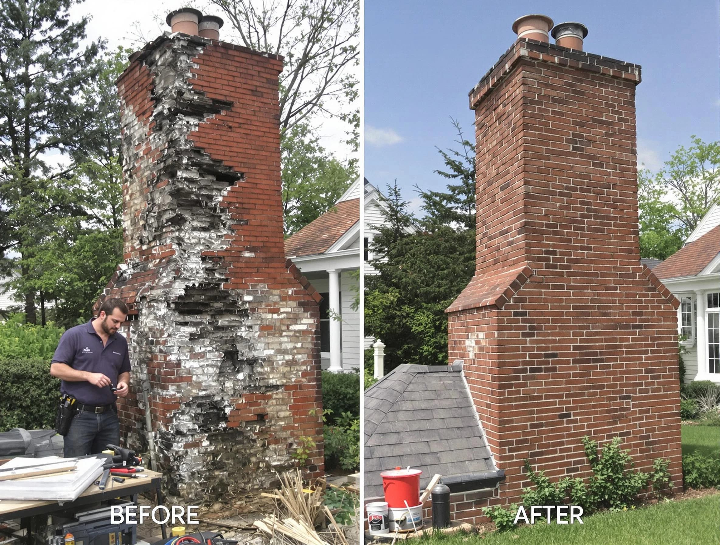 Doraville Chimney Sweep performing a full chimney restoration in Doraville, GA