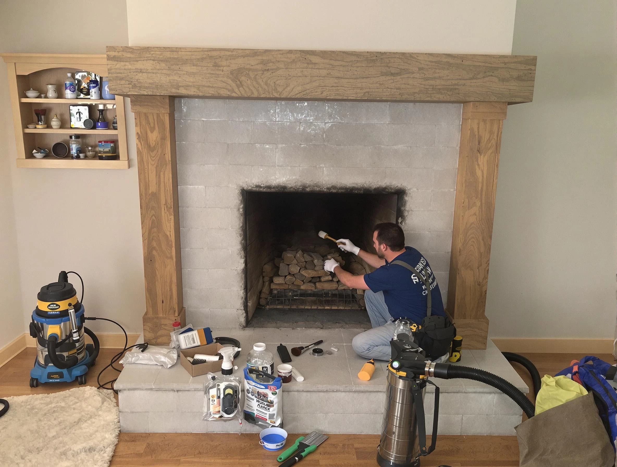 Detailed creosote removal process by Doraville Chimney Sweep in Doraville, GA