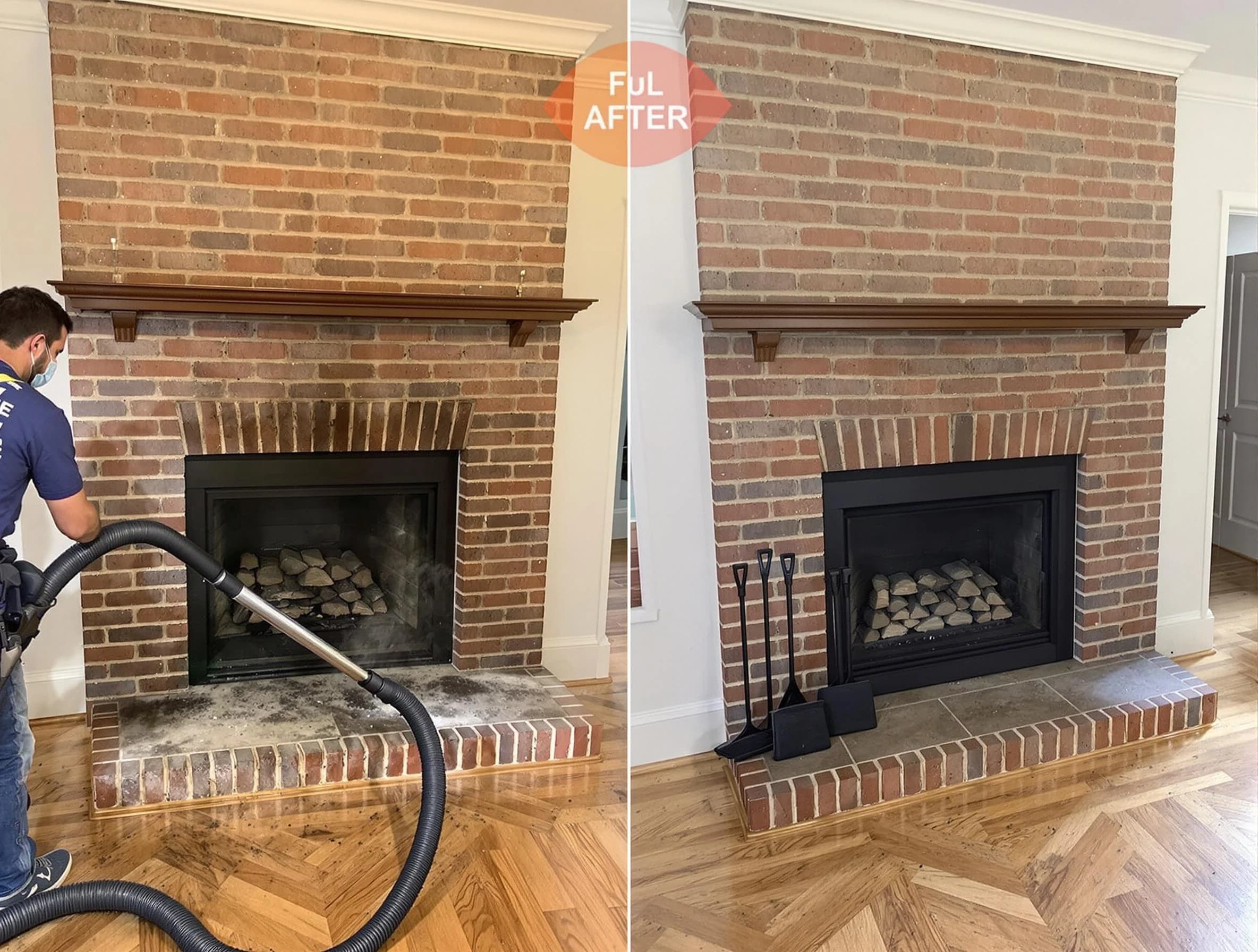Doraville Chimney Sweep carefully sanitizing a fireplace in Doraville, GA