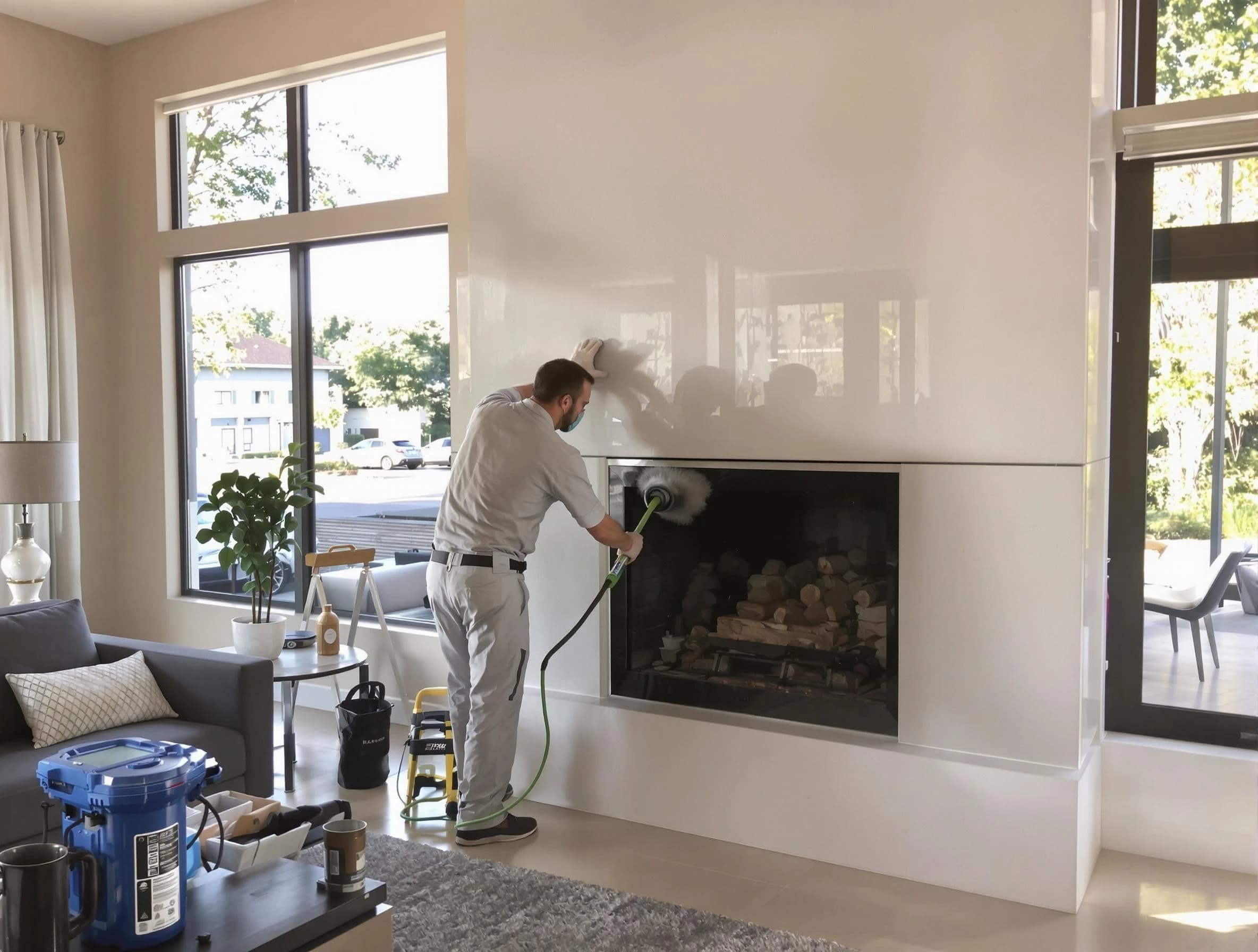 Doraville Chimney Sweep performing thorough soot removal in Doraville, GA