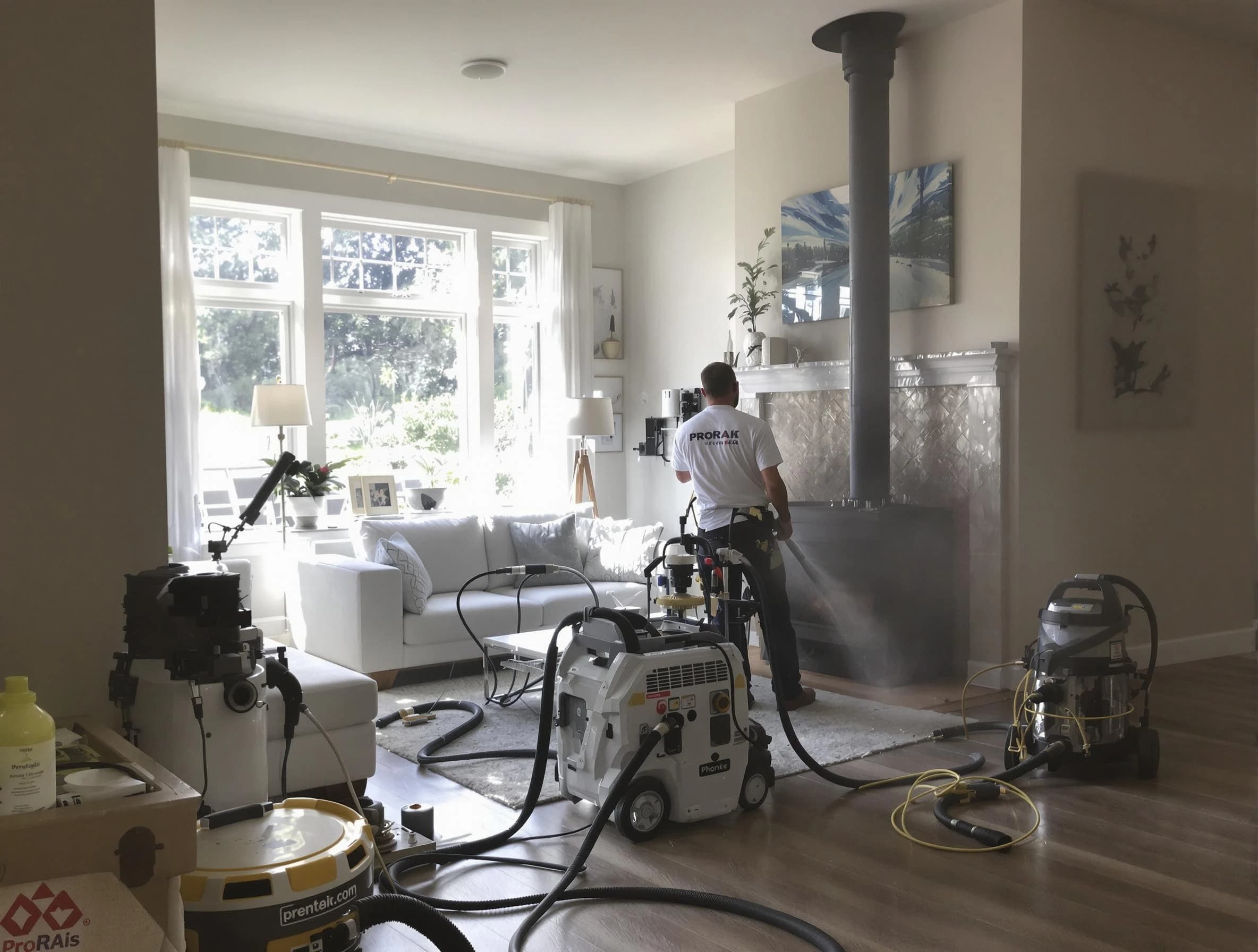 Soot removal service by Doraville Chimney Sweep for a fireplace in Doraville, GA