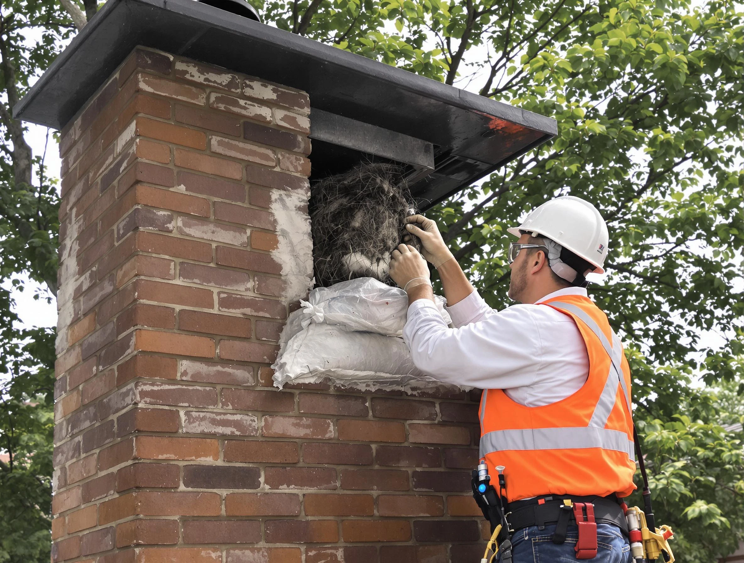 Humane removal of debris and animals by Doraville Chimney Sweep in Doraville, GA