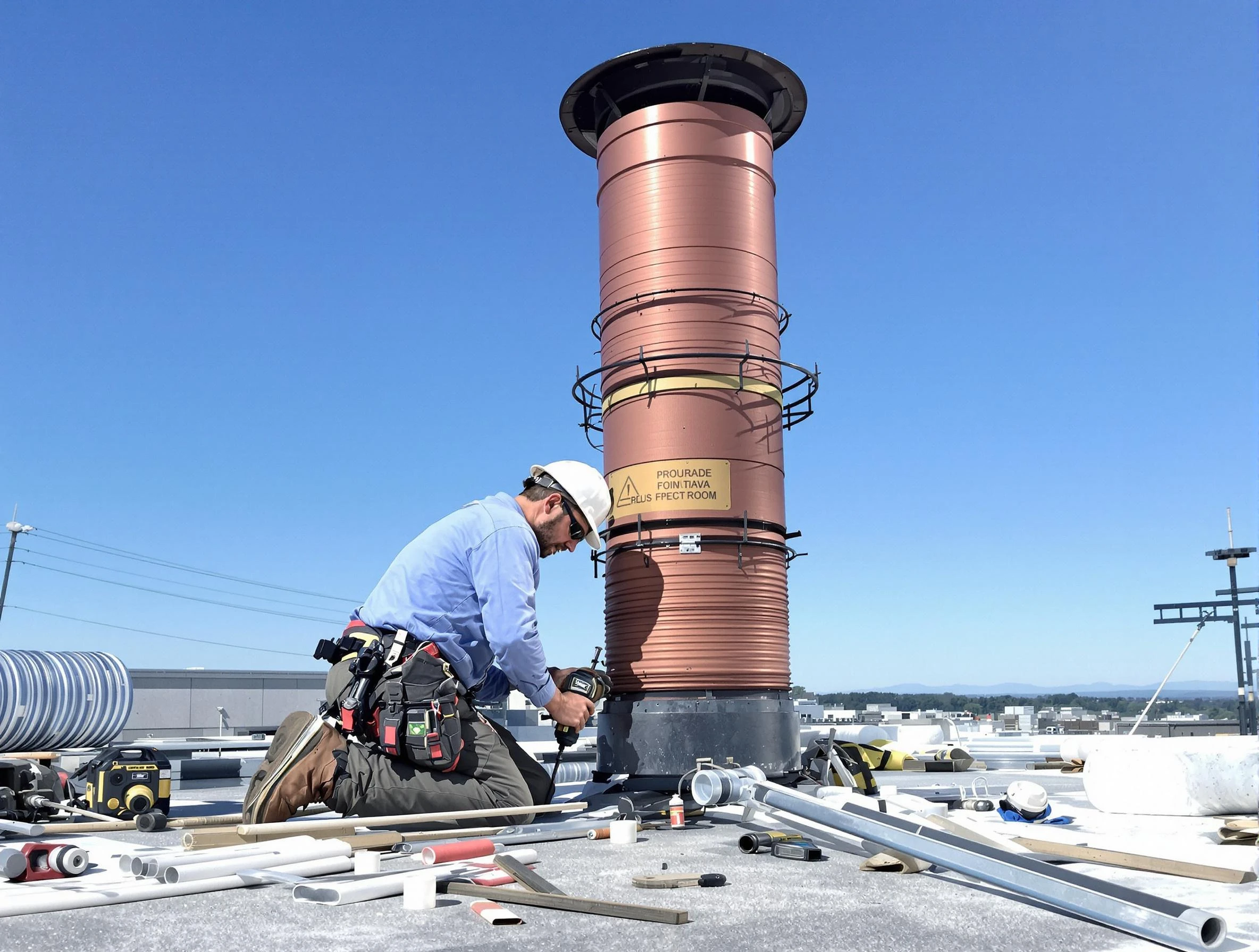 Installed chimney liner by Doraville Chimney Sweep in Doraville, GA