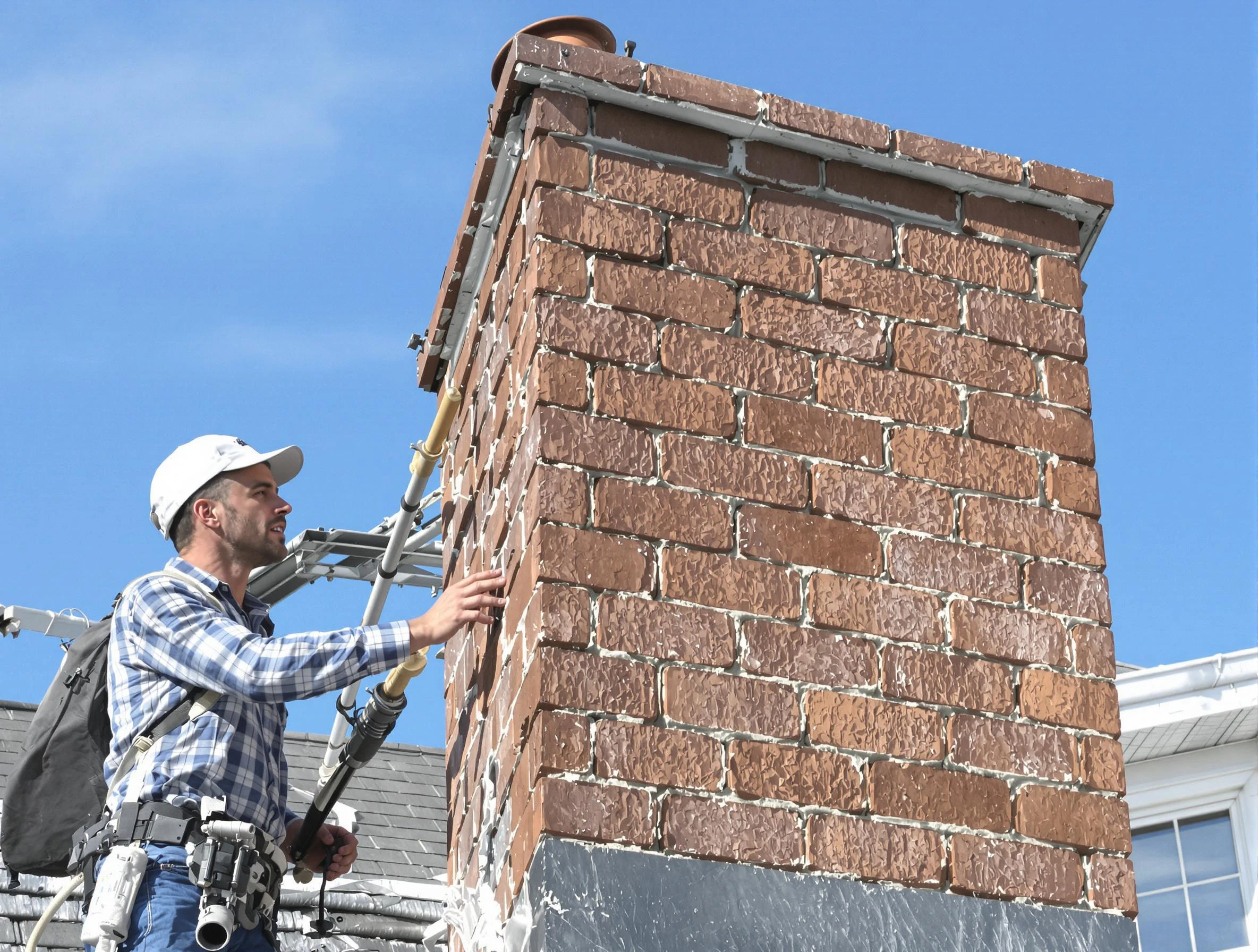 Brickwork for a chimney rebuild by Doraville Chimney Sweep in Doraville, GA