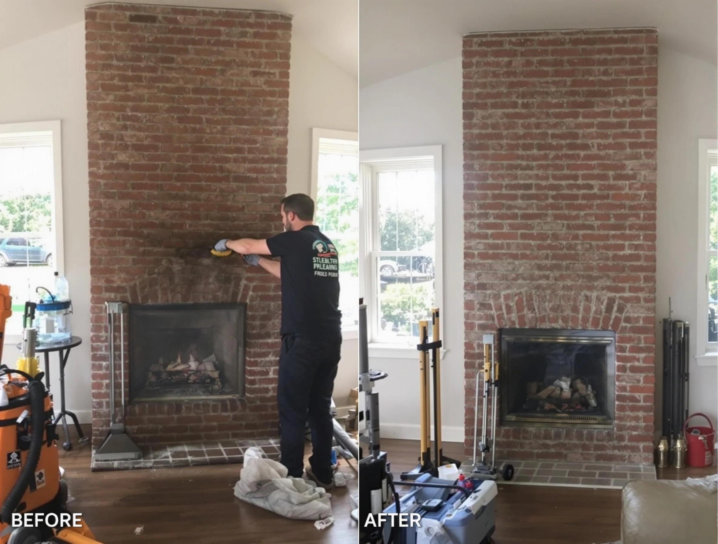 Finished chimney sweeping service by Doraville Chimney Sweep in Doraville, GA