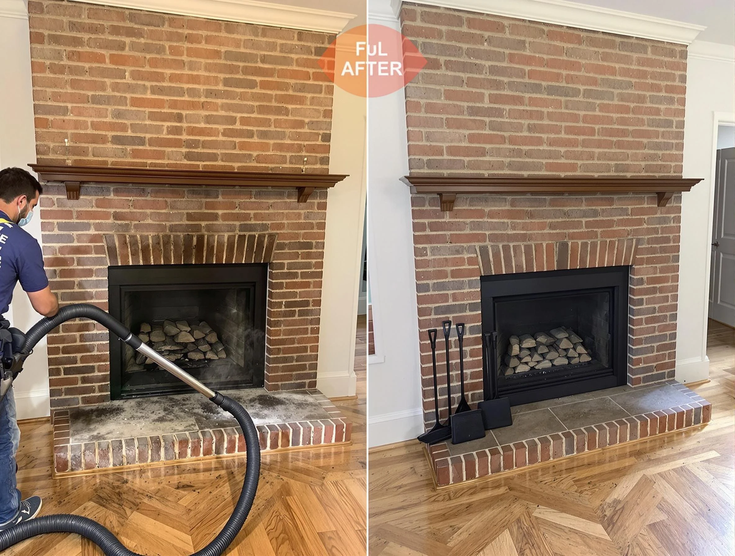 Doraville Chimney Sweep carefully sanitizing a fireplace in Doraville, GA